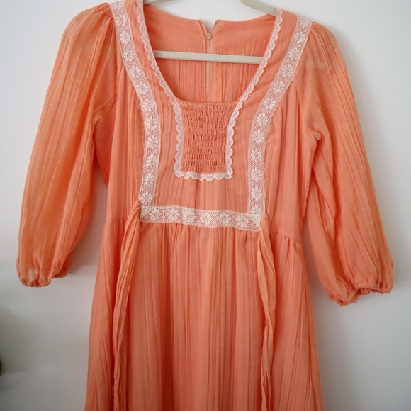 Vintage Handmade Prairie Dress - Picture 2 of 3